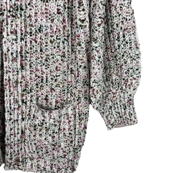 NEW HIPPIE ROSE JUNIORS CHENILLE CHUNKY OPEN FRONT CARDIGAN SWEATER W/POCKETS XS - Picture 3 of 8